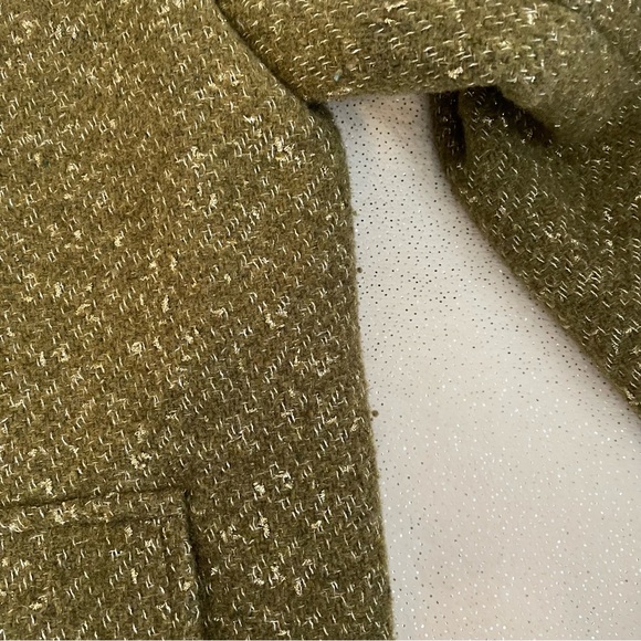 A New Day Green Metallic Wool Blend Lady Jacket ✨ - Picture 14 of 16